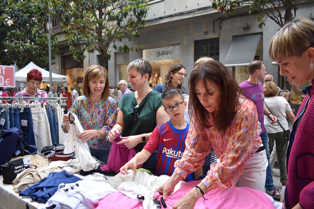 Parades de la botiga al carrer a la zona centre de la ciutat