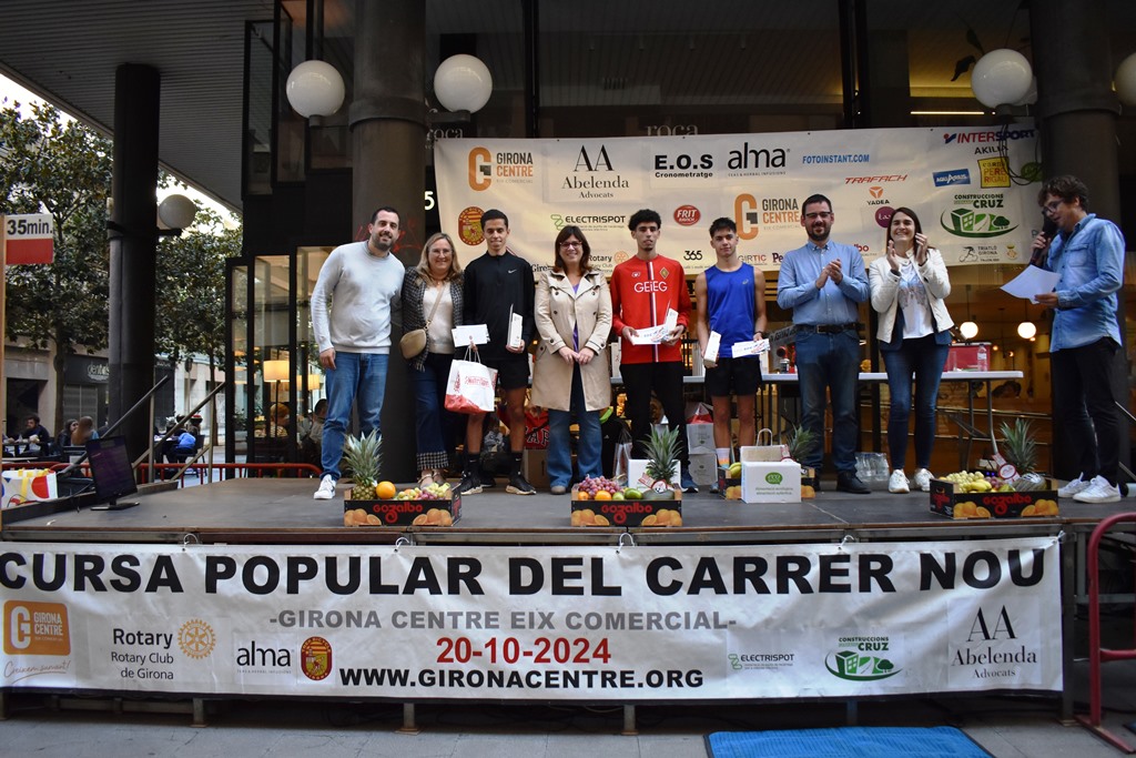 Podi dels 5 km categoria masculina de la 45a cursa popular del carrer Nou