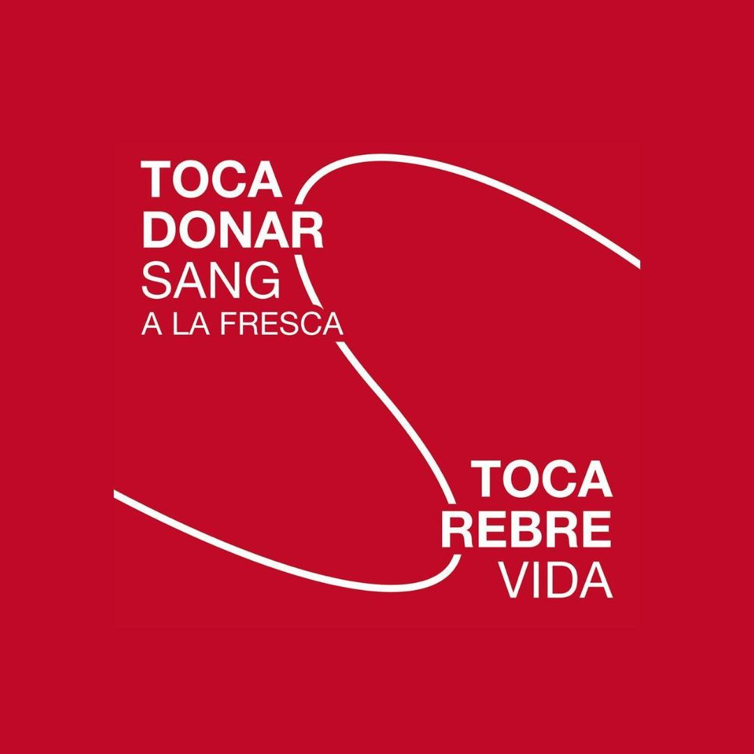 Cartell de campanya amb el lema "Toca donar sang a la fresca, toca rebre vida"