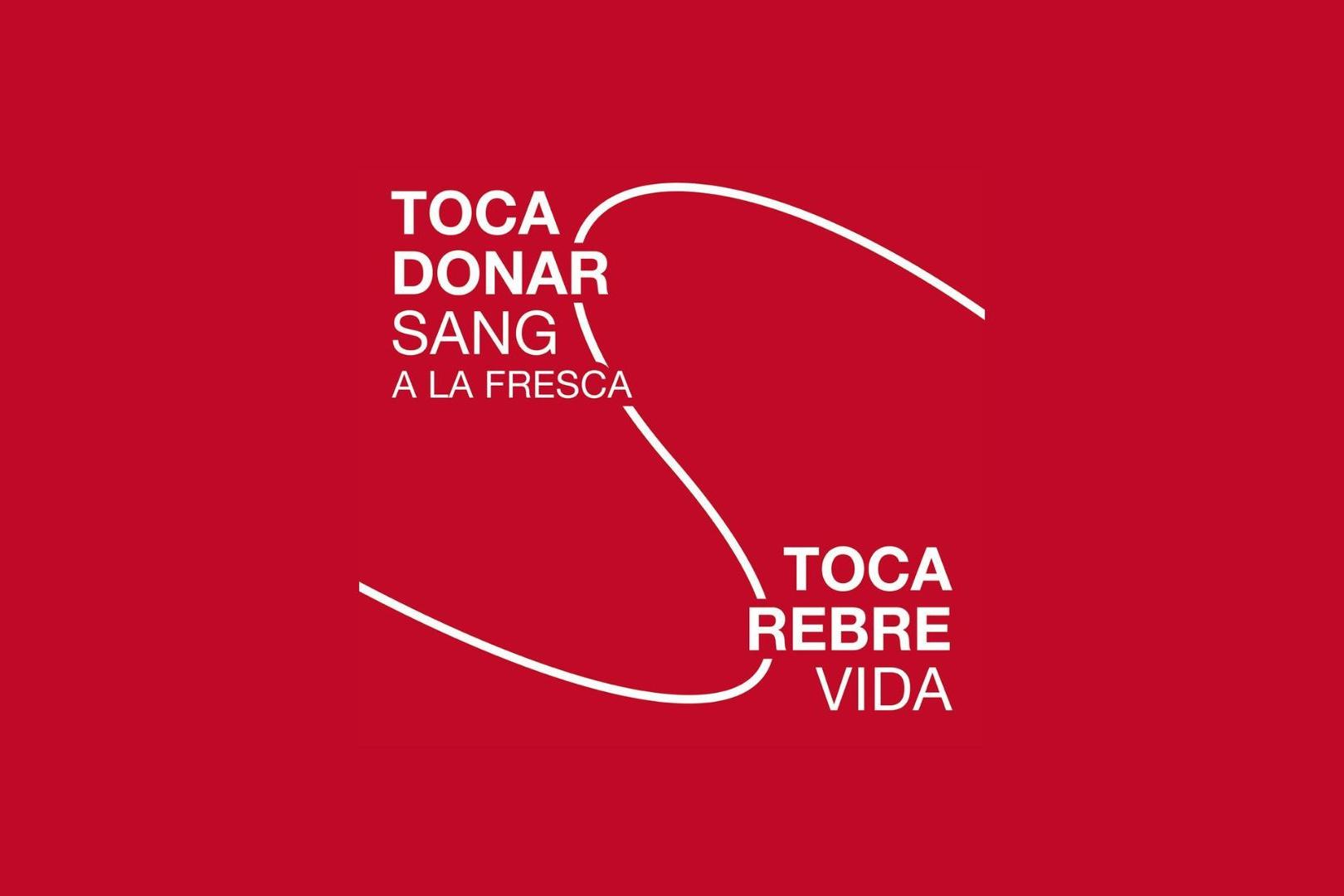 Cartell de campanya amb el lema "Toca donar sang a la fresca, toca rebre vida"